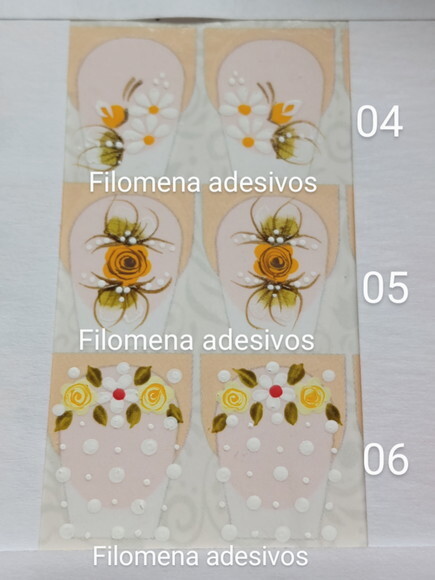 Adesivos, Unhas Naturais, Kit.
