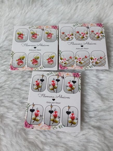 Adesivos, Unhas Naturais, Kit.