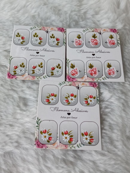 Adesivos, Unhas Naturais, Kit.