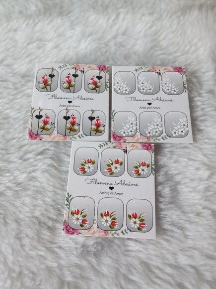 Adesivos, Unhas Naturais, Kit.
