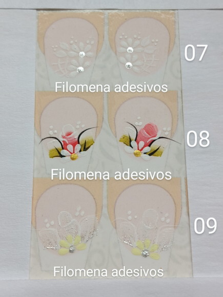 Adesivos, Unhas Naturais, Kit.