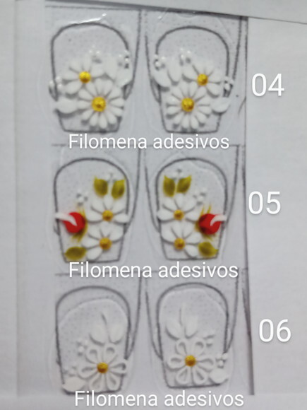 Adesivos, Unhas Naturais, Kit.