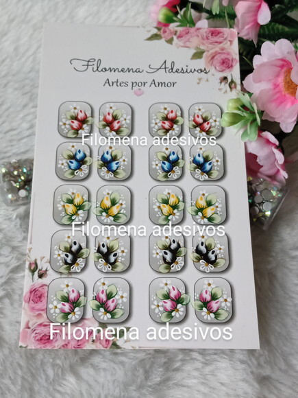 Adesivos, Unhas, Naturais.