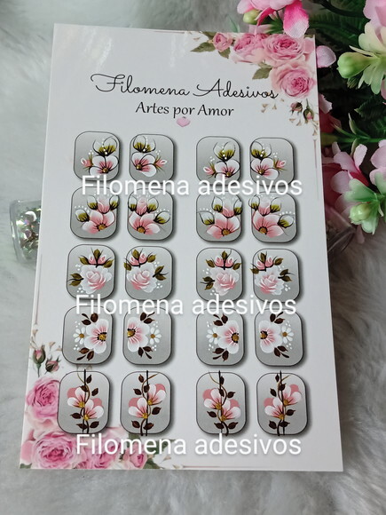 Adesivos, Unhas, Naturais.