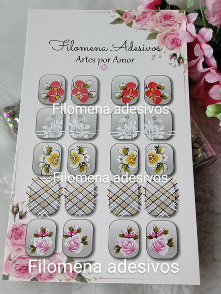 Adesivos, Unhas, Naturais.
