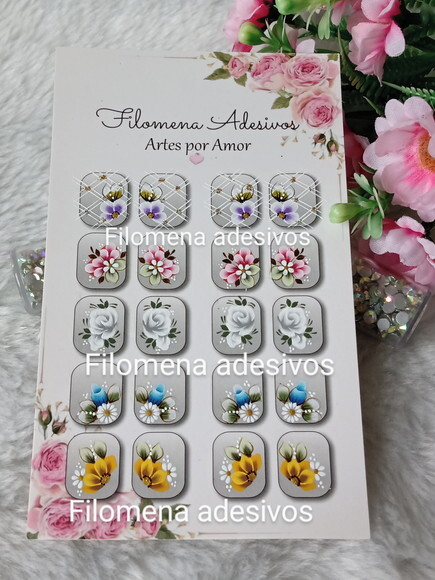 Adesivos, Unhas, Naturais.