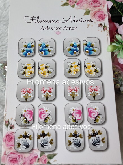 Adesivos, Unhas, Naturais.