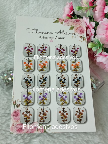 Adesivos, Unhas, Naturais.