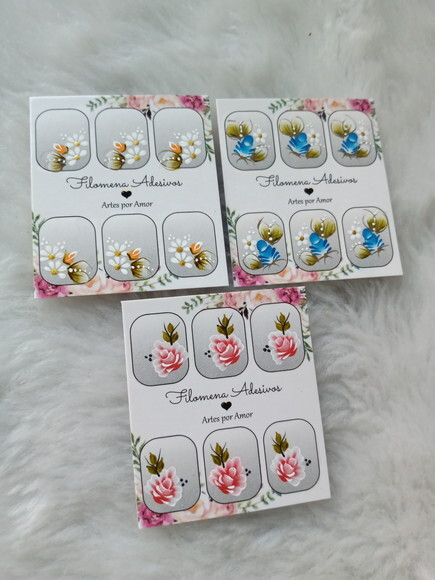 Kit, Adesivos, Unhas Naturais.