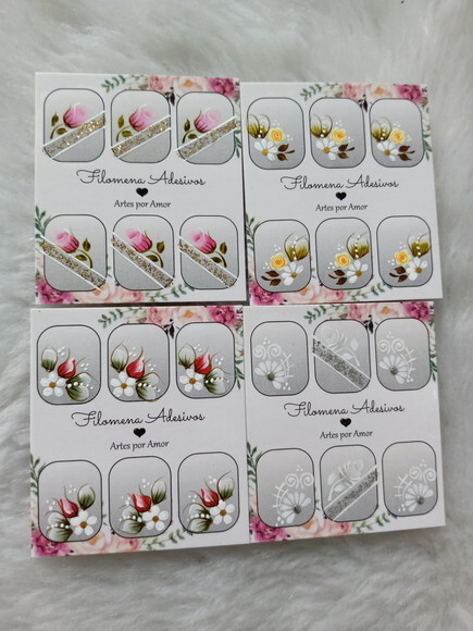 Kit, Adesivos, Unhas Naturais.