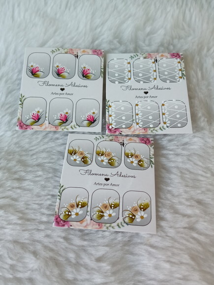 Kit, Adesivos, Unhas Naturais.