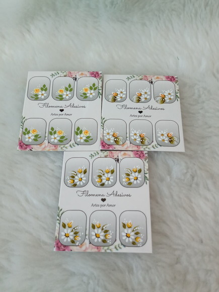 Kit, Adesivos, Unhas Naturais.