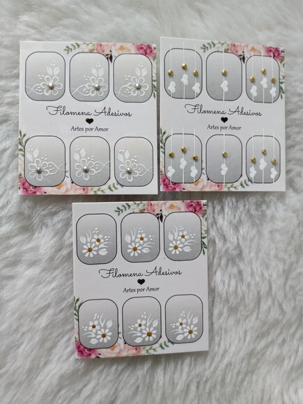 Kit, Adesivos, Unhas Naturais.