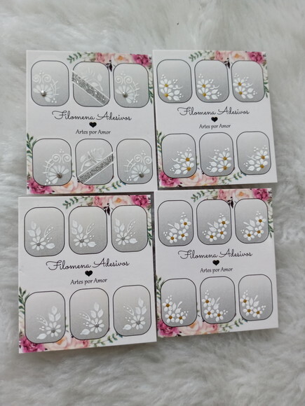 Kit, Adesivos, Unhas Naturais.