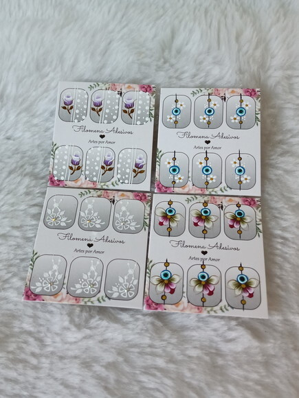 Kit, Adesivos, Unhas Naturais.