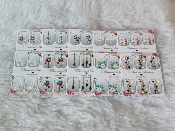 Kit, Adesivos, Unhas Naturais.