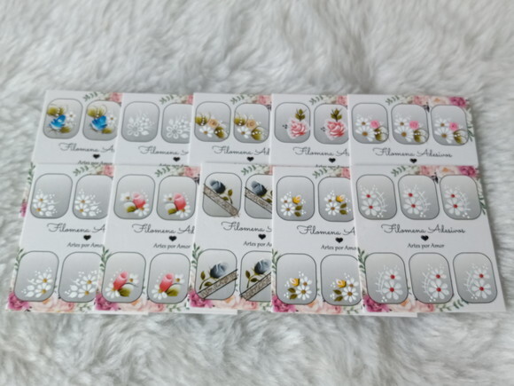 Kit, Adesivos, Unhas Naturais.