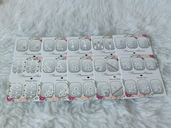 Kit, Adesivos, Unhas Naturais.