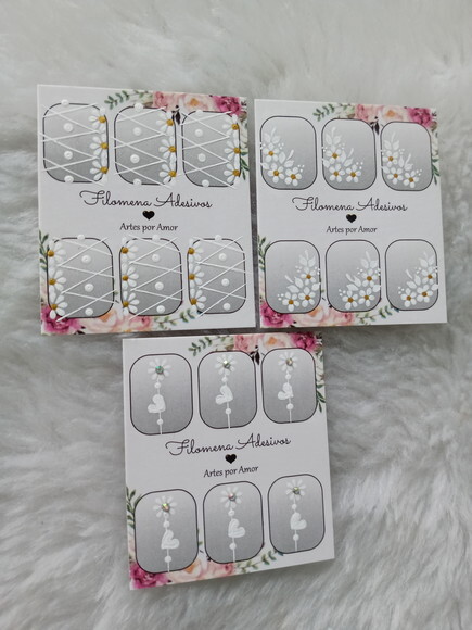 Kit, Adesivos, Unhas Naturais.