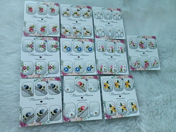 Kit, Adesivos, Unhas Naturais.