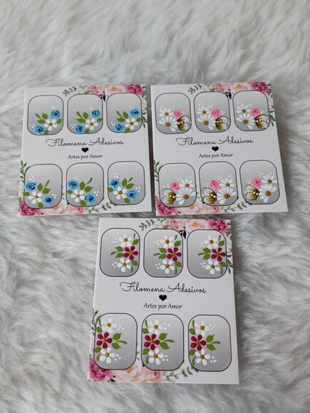 Kit, Adesivos, Unhas Naturais.