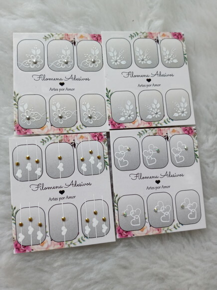 Kit, Adesivos, Unhas Naturais.