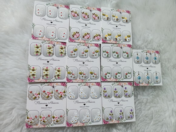 Kit, Adesivos, Unhas Naturais.
