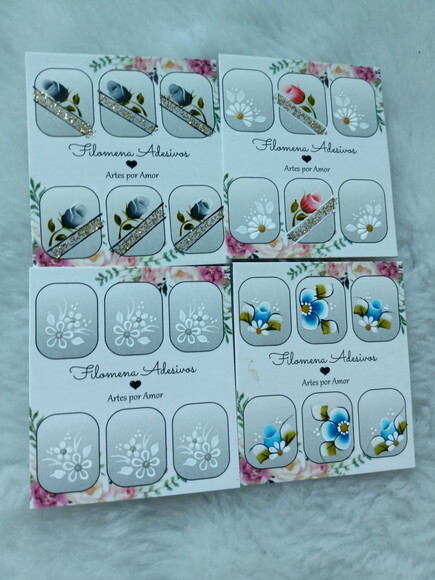 Kit, Adesivos, Unhas Naturais.