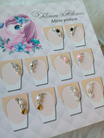Adesivos de Jóias para Unhas , 5 Pares