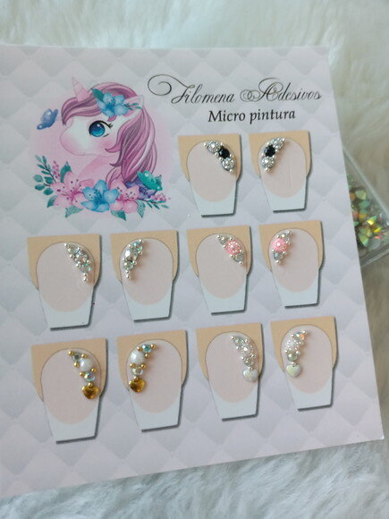 Adesivos de Jóias para Unhas , 5 Pares