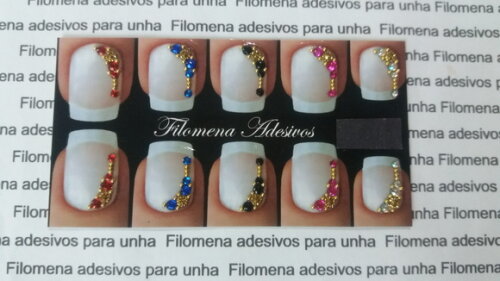 Adesivos de Jóias pra Unhas 5 Pares