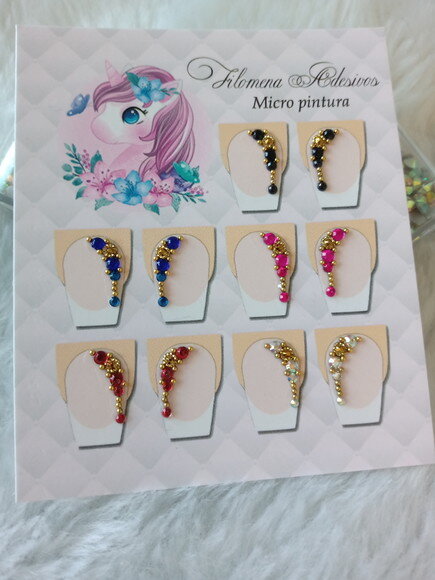 Adesivos de Jóias pra Unhas 5 Pares