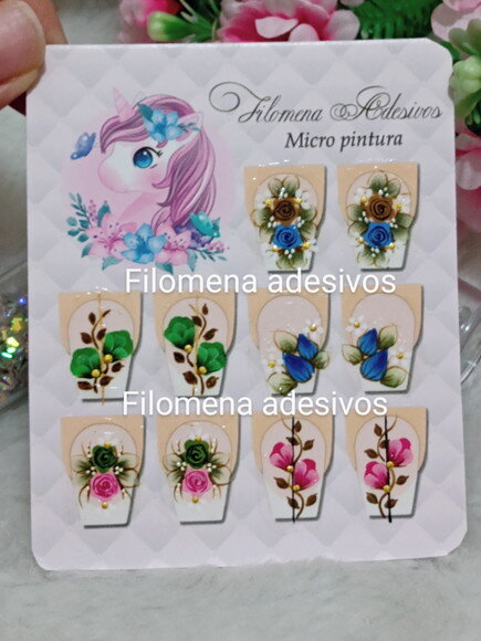 Adesivos de unhas, artesanais / unhas