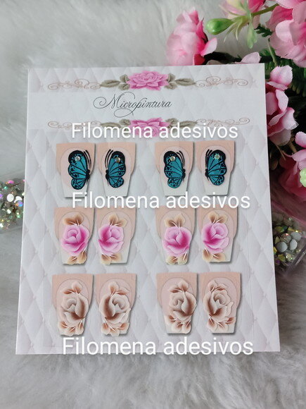 Adesivos One Struke ,unhas m ao Alongamento.