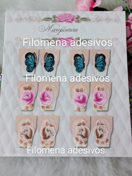 Adesivos One Struke ,unhas m ao Alongamento.