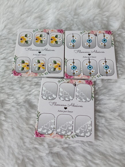 Adesivos, Unhas Naturais, Kit.