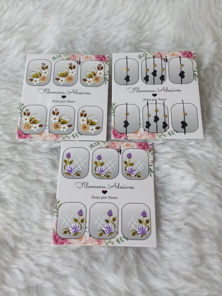 Adesivos, Unhas Naturais, Kit.