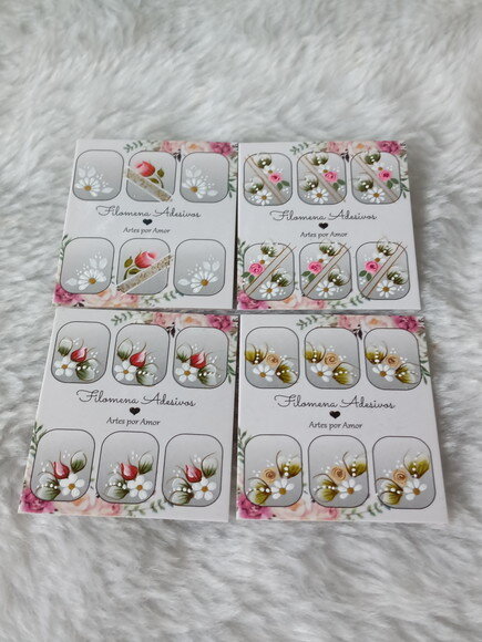 Adesivos, Unhas Naturais, Kit.