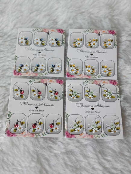 Adesivos, Unhas Naturais, Kit.