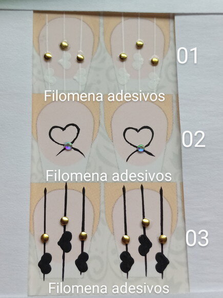 Adesivos, Unhas Naturais, Kit.