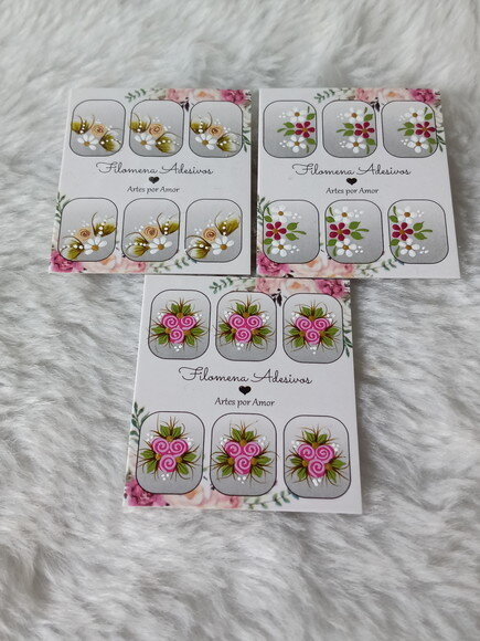 Adesivos, Unhas Naturais, Kit.