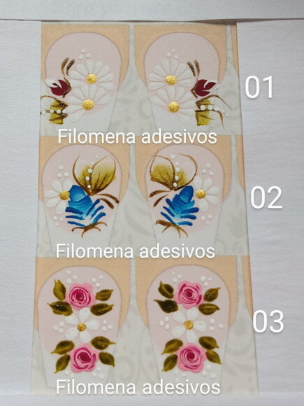 Adesivos, Unhas Naturais, Kit.