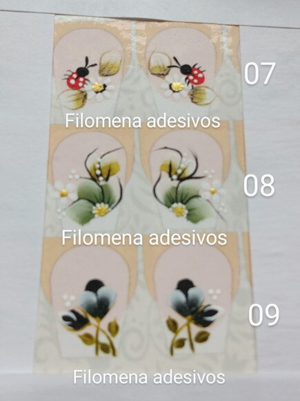 Adesivos, Unhas Naturais, Kit.