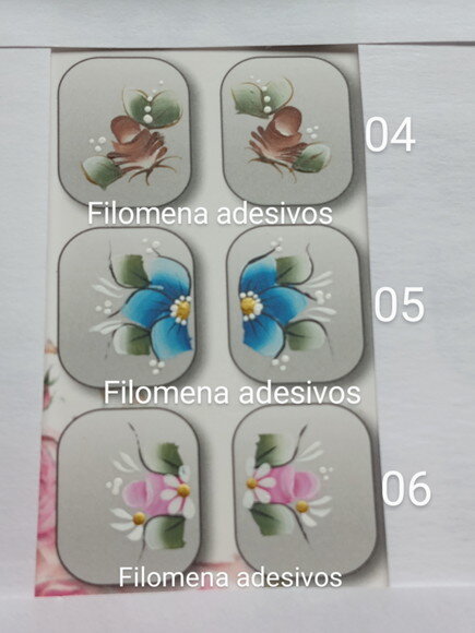 Adesivos, Unhas Naturais, Kit.