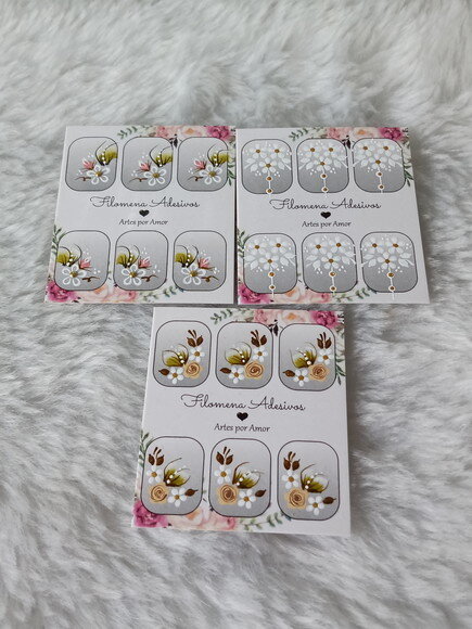 Adesivos, Unhas Naturais, Kit.