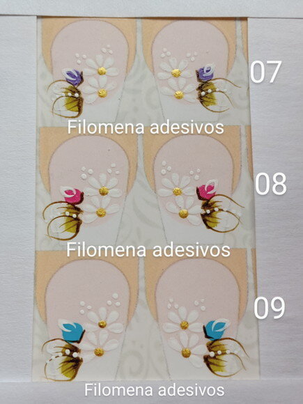 Adesivos, Unhas Naturais, Kit.