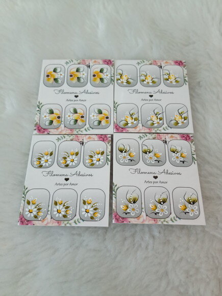 Adesivos, Unhas Naturais, Kit.