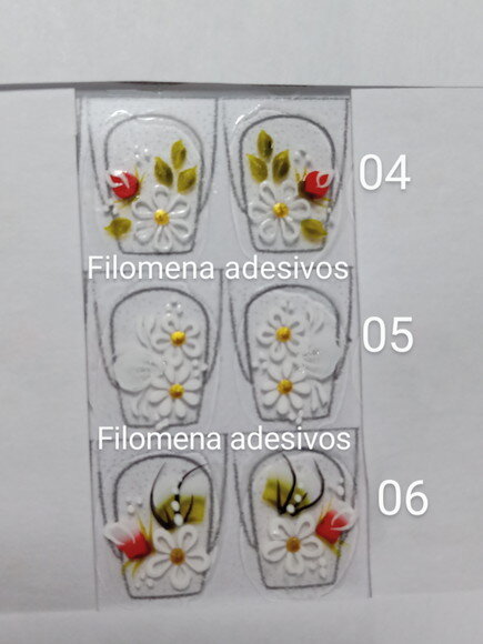 Adesivos, Unhas Naturais, Kit.