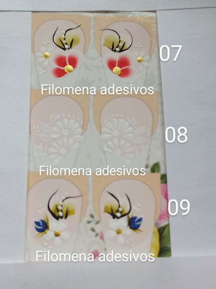 Adesivos, Unhas Naturais, Kit.