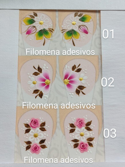 Adesivos, Unhas Naturais, Kit.